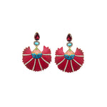 Silvia Furmanovich Silk Road Marquetry Earrings - Vermillion