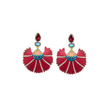 Silvia Furmanovich Silk Road Marquetry Earrings - Vermillion