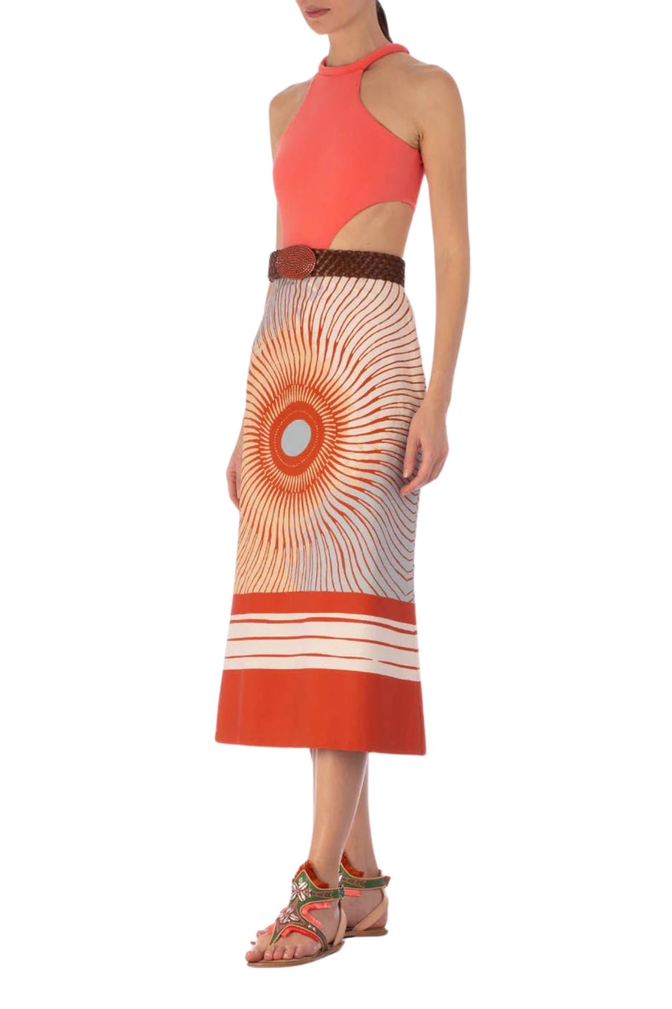 Silvia Tcherassi Atira Skirt - Vermillion