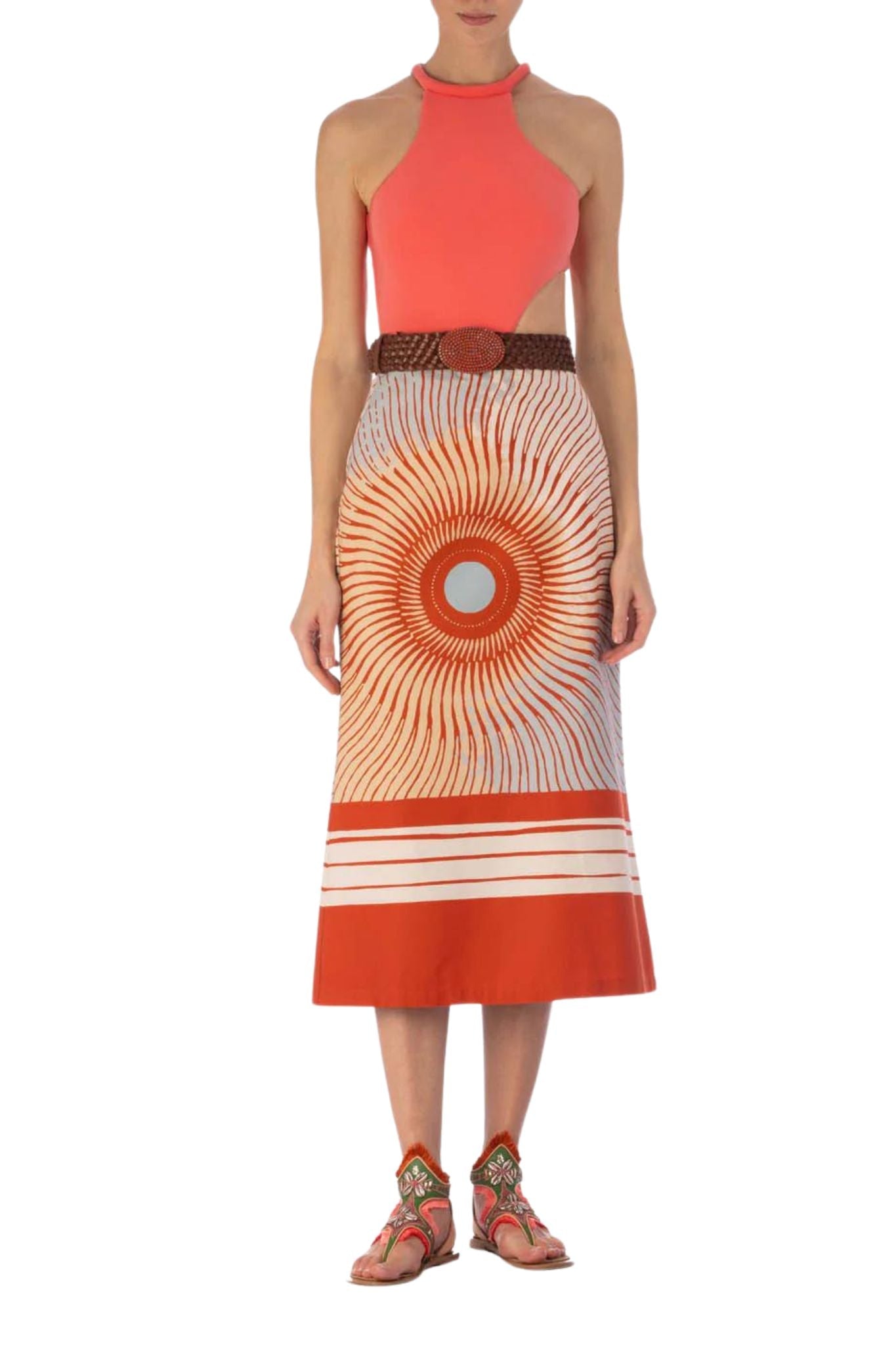 Silvia Tcherassi Atira Skirt - Vermillion