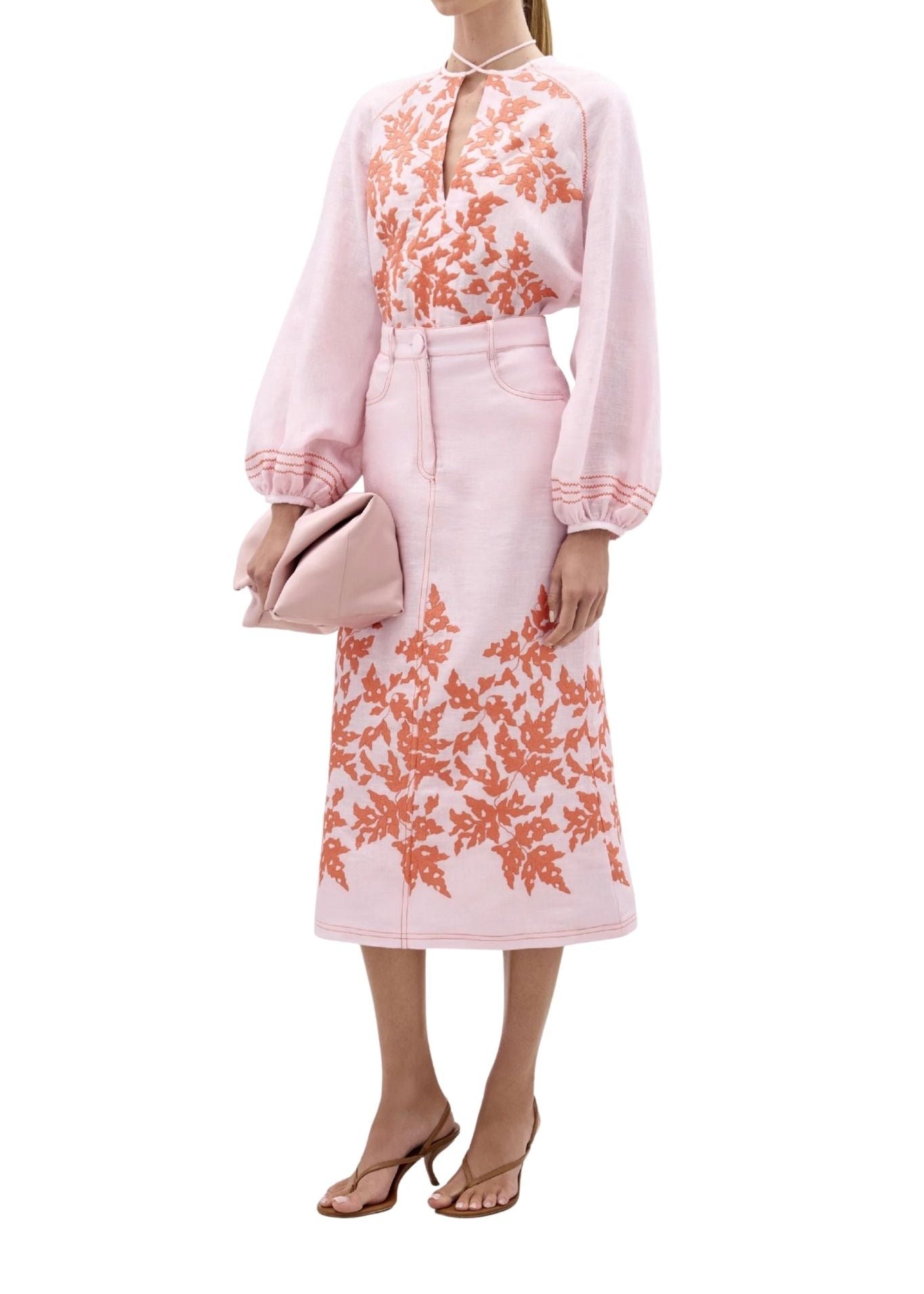 Silvia Tcherassi Layan Skirt - Vermillion