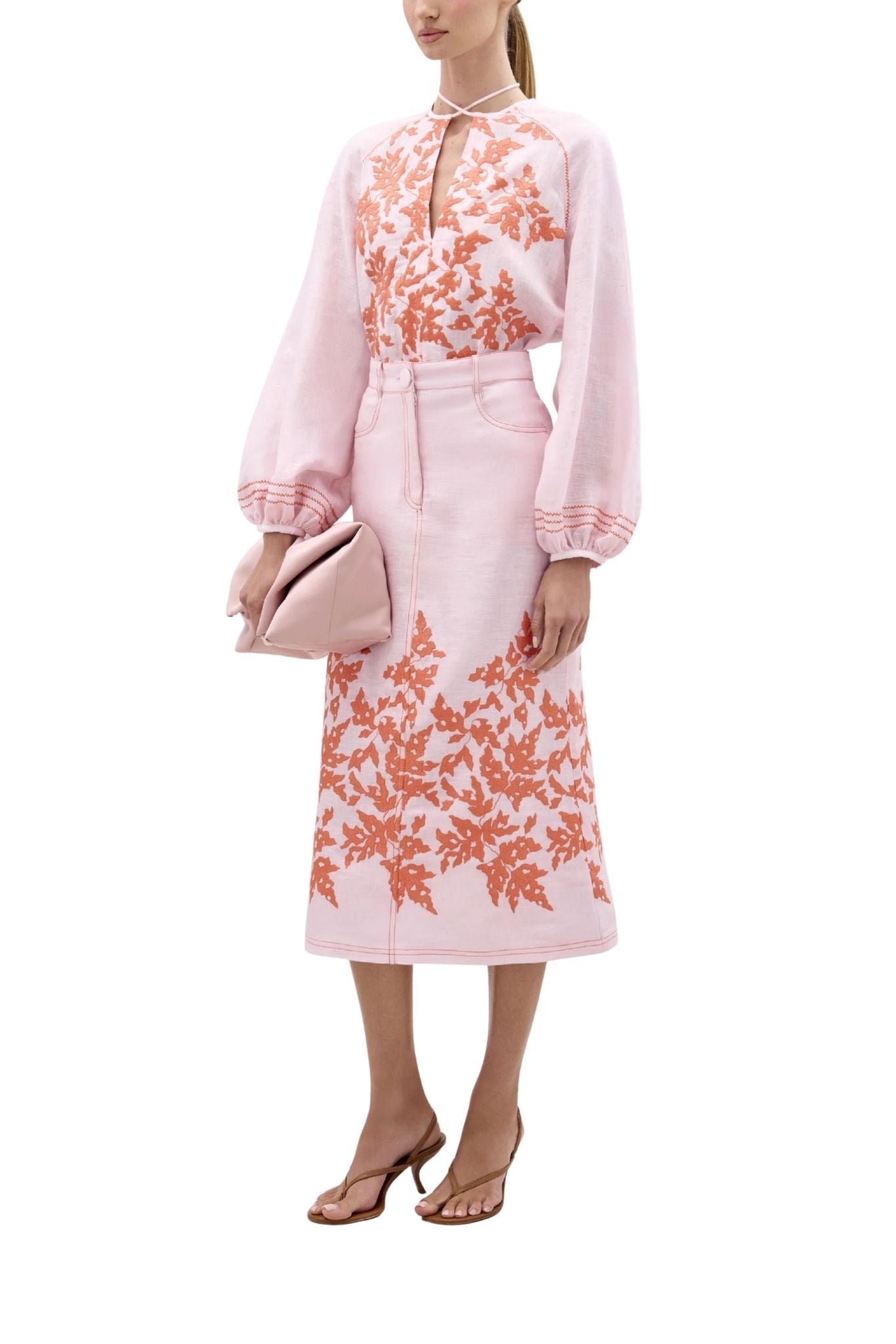 Silvia Tcherassi Layan Skirt - Vermillion