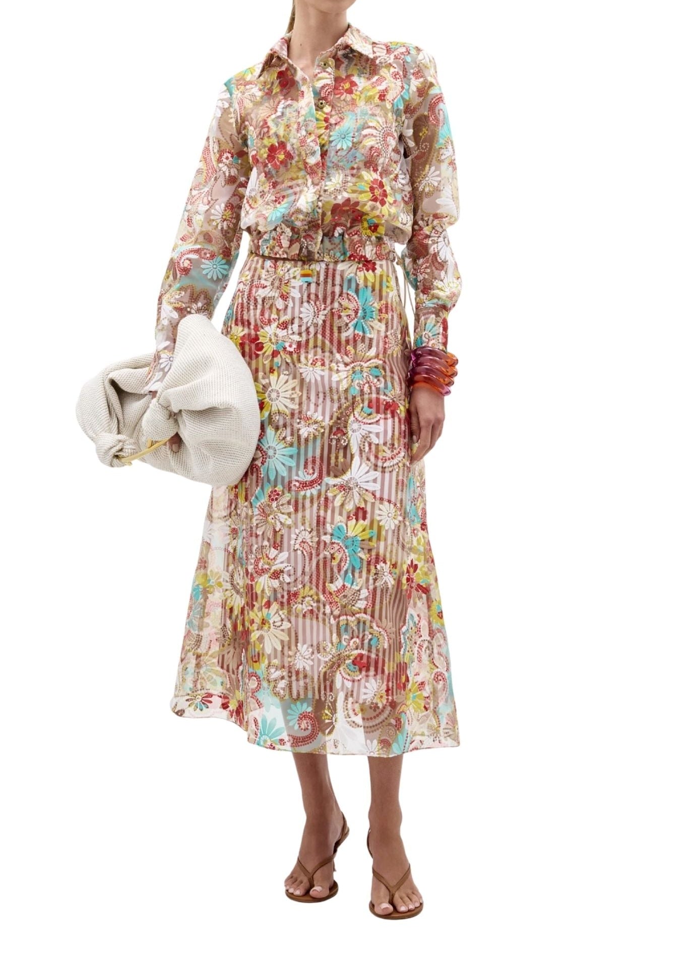 Silvia Tcherassi Nelida Skirt - Vermillion