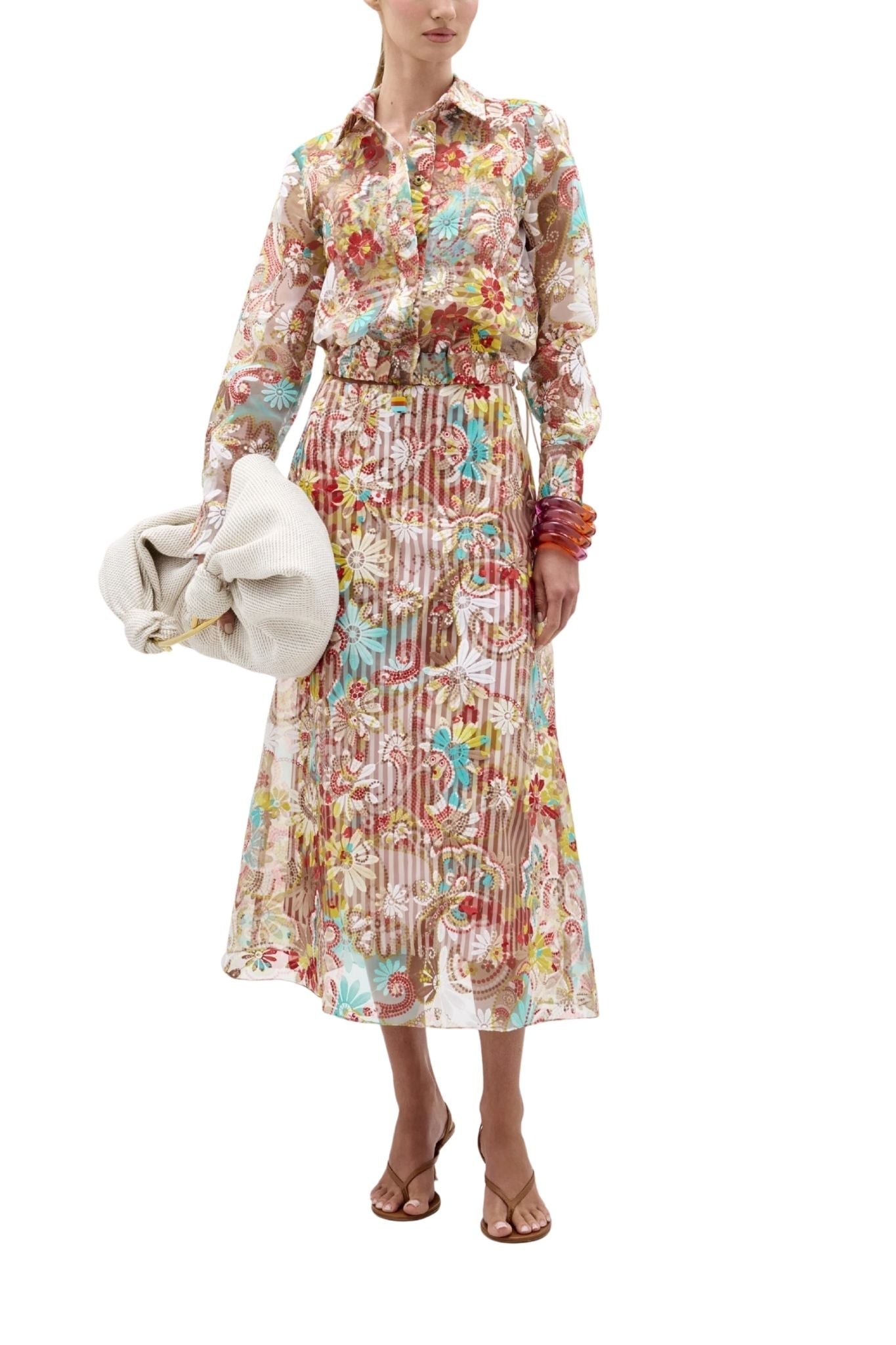 Silvia Tcherassi Nelida Skirt - Vermillion