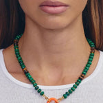 Spicy Dan Bean Necklace - Vermillion