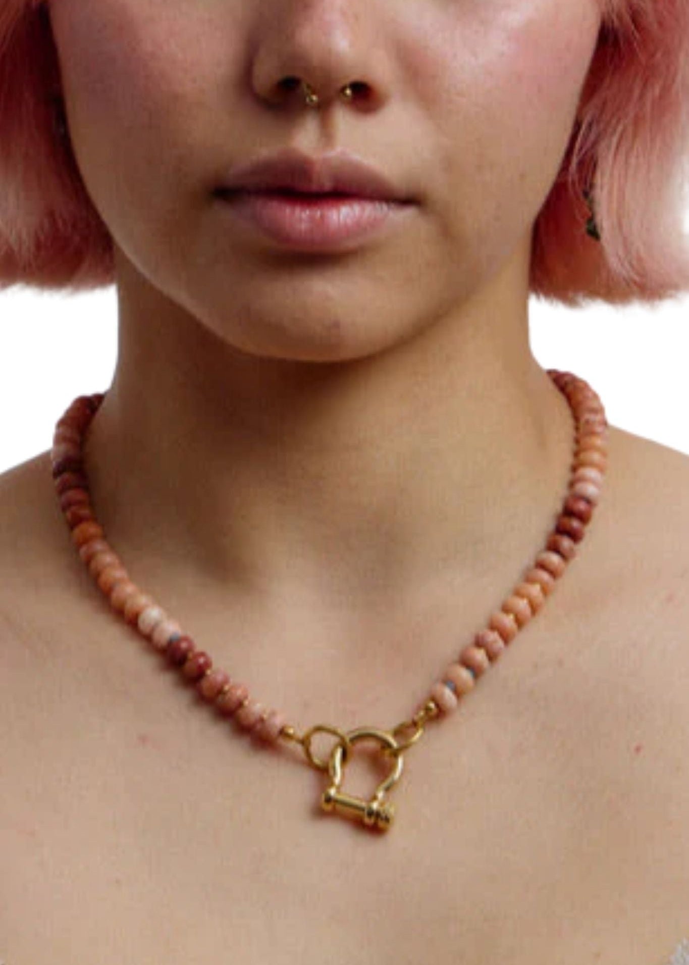 Spicy Dan Bevo Necklace - Vermillion