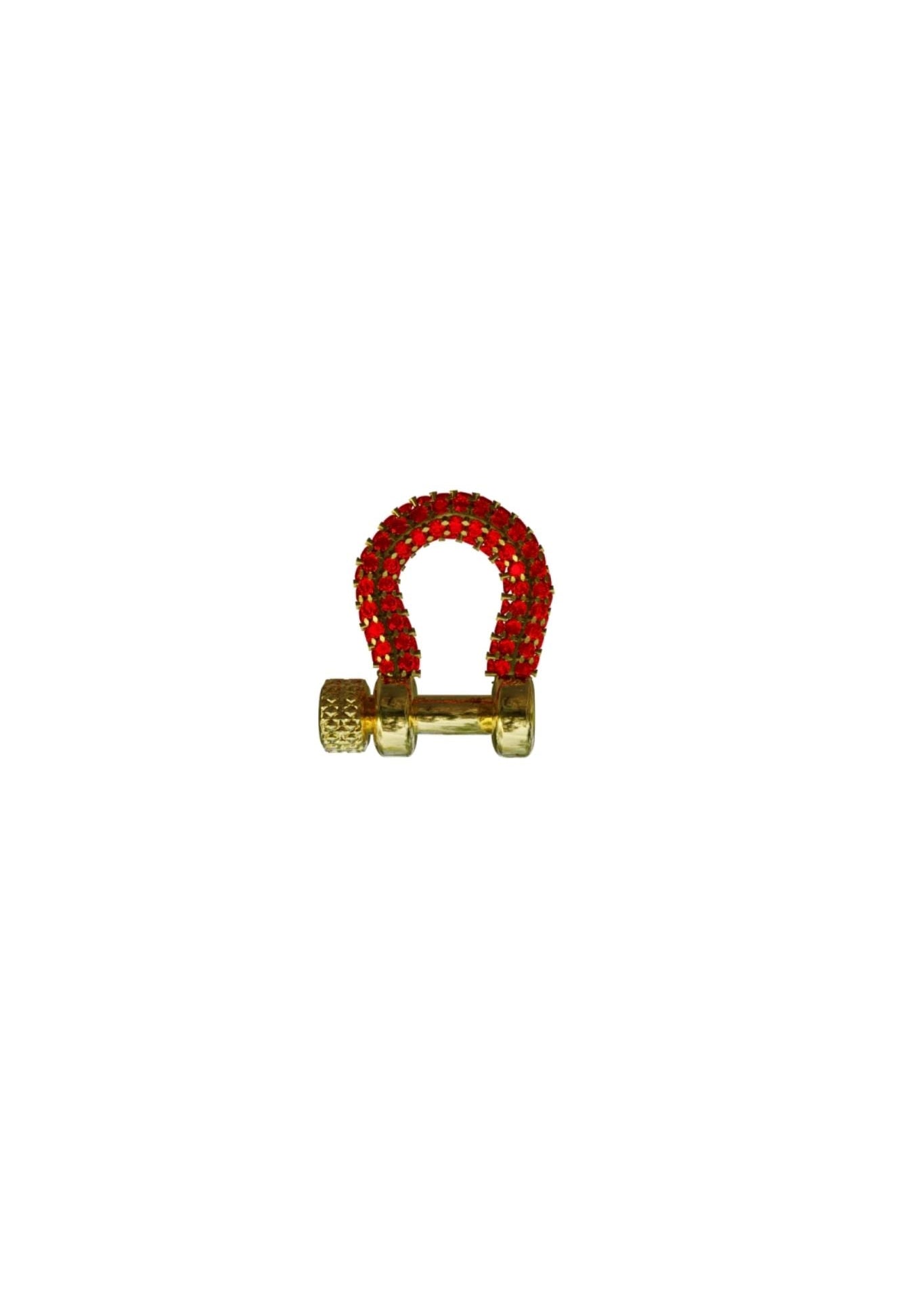 Spicy Dan Mini Red CZ Carabiner - Vermillion