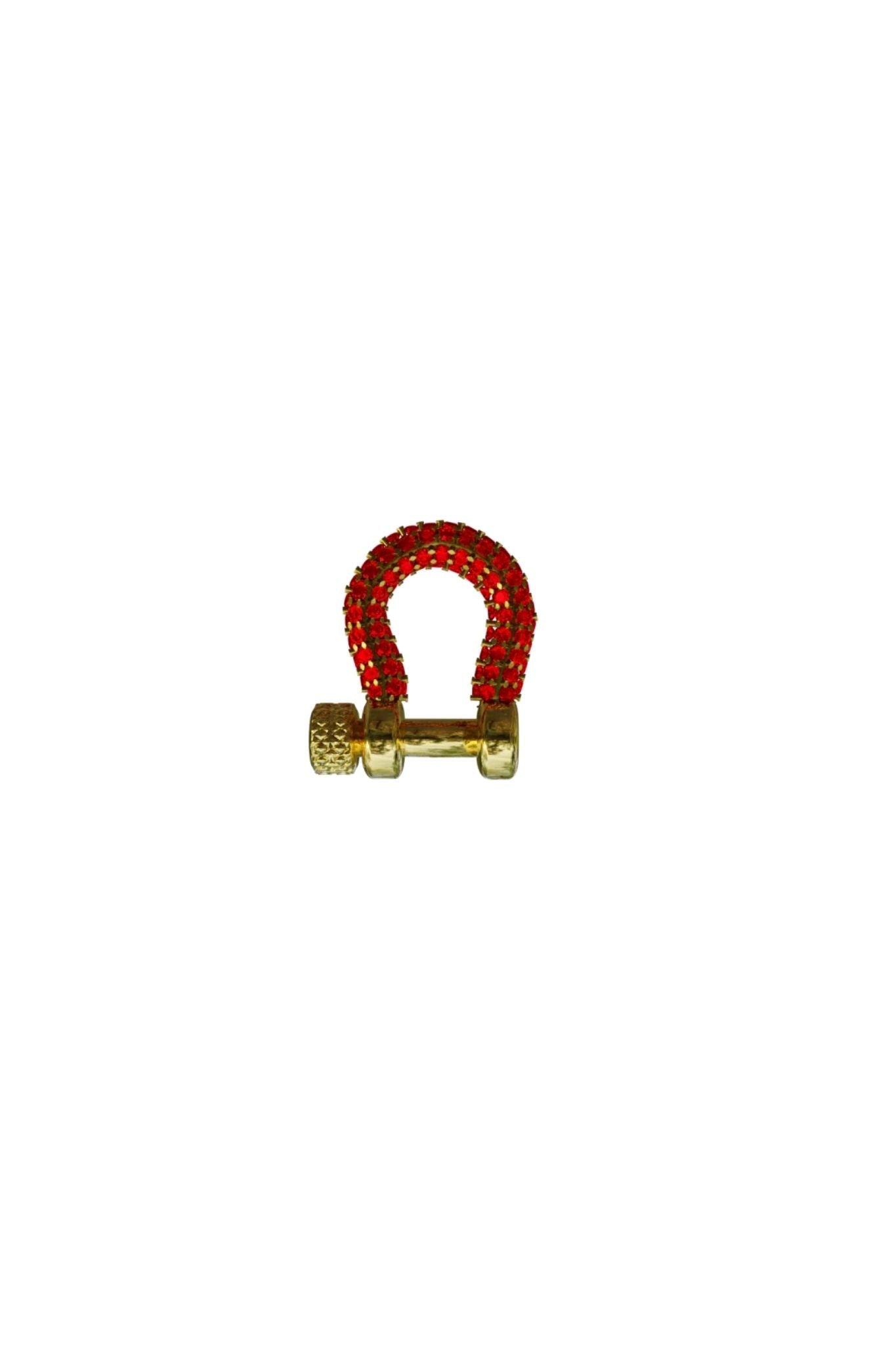 Spicy Dan Mini Red CZ Carabiner - Vermillion