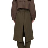Sea Tristan Solid Color Block Trench Coat