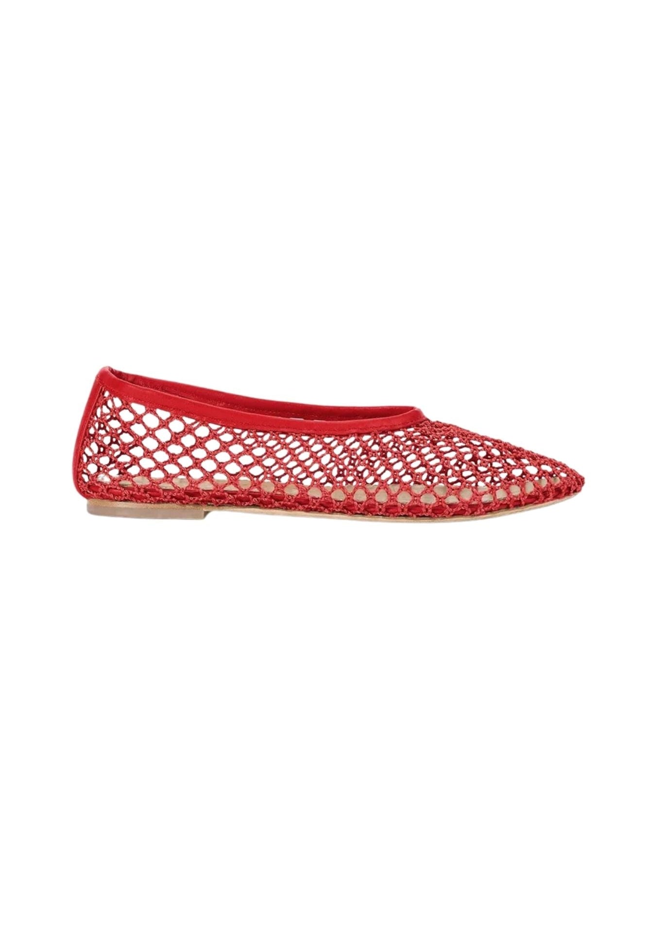 Staud Alba Ballet Flat - Vermillion