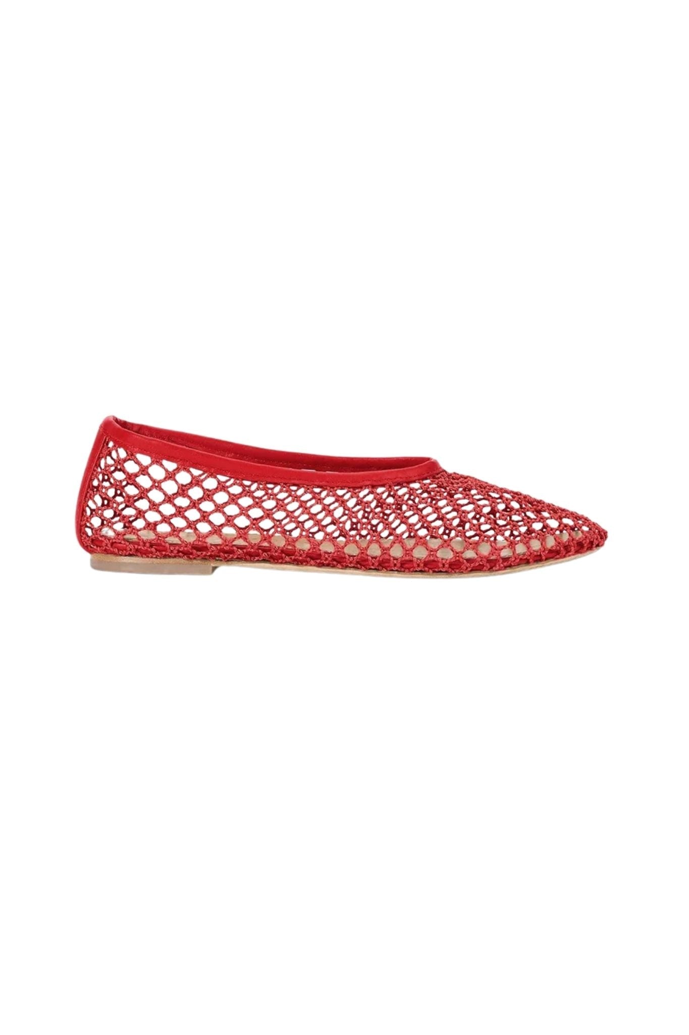 Staud Alba Ballet Flat - Vermillion