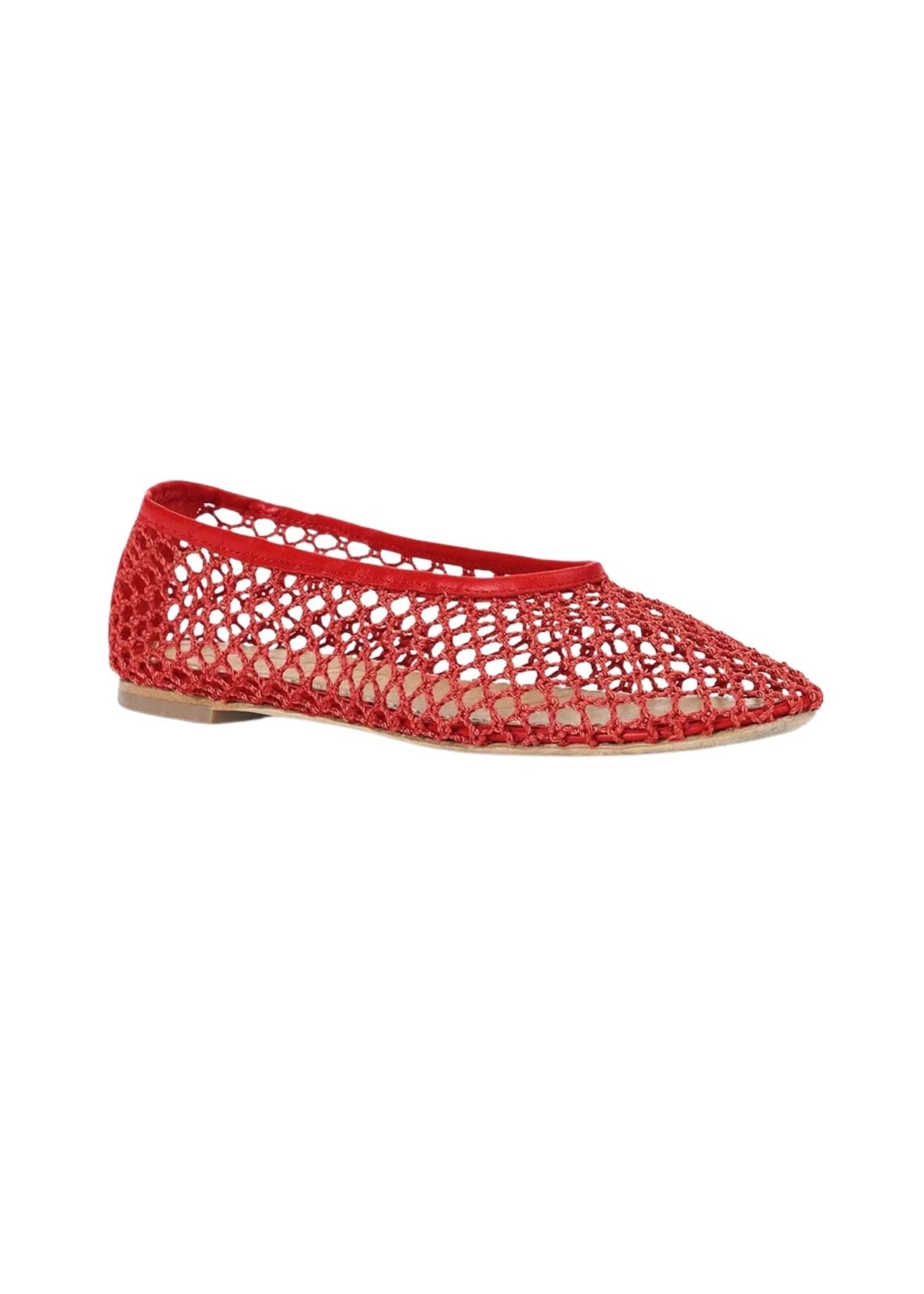 Staud Alba Ballet Flat - Vermillion