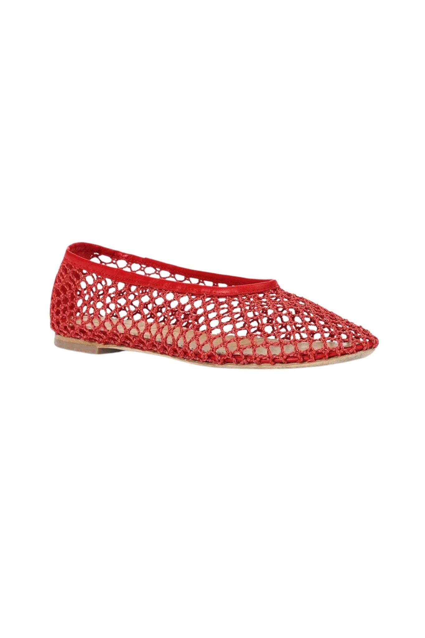 Staud Alba Ballet Flat - Vermillion
