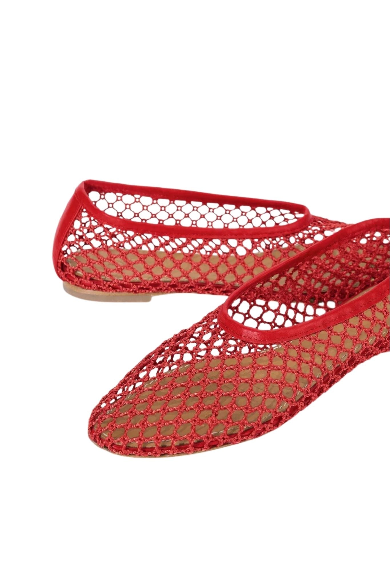 Staud Alba Ballet Flat - Vermillion