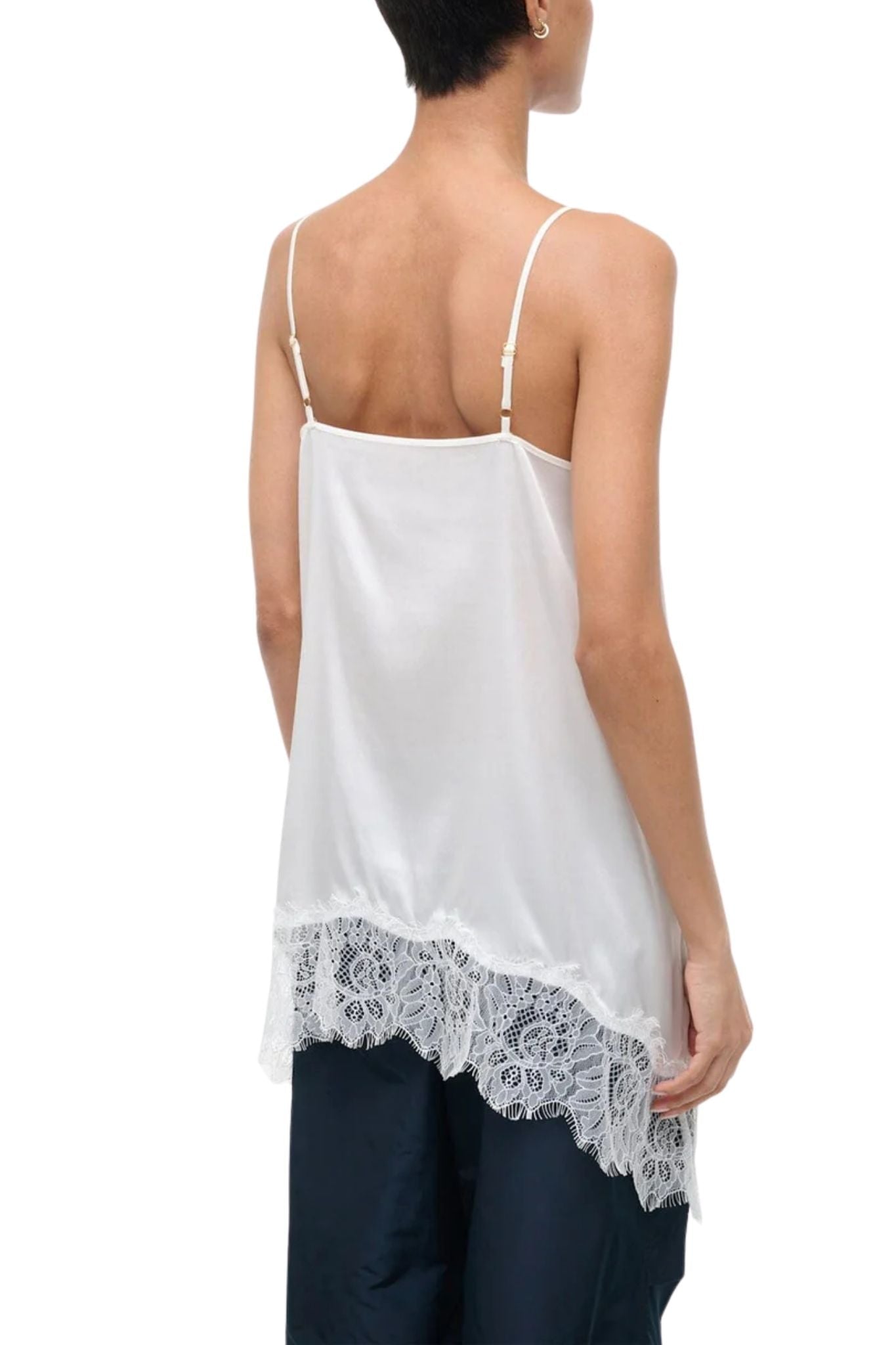 Staud Chloe Silk Cami - Vermillion