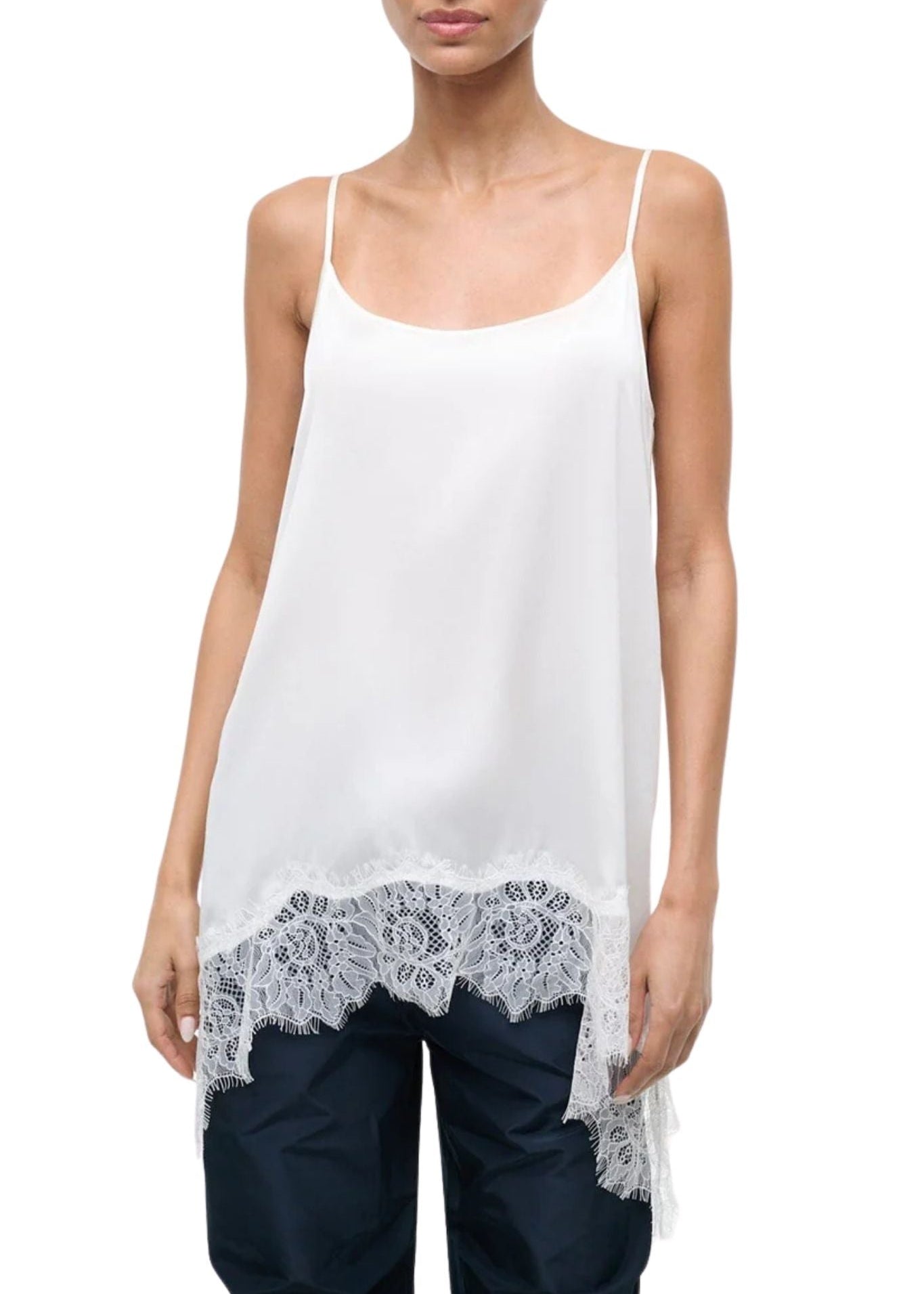 Staud Chloe Silk Cami - Vermillion