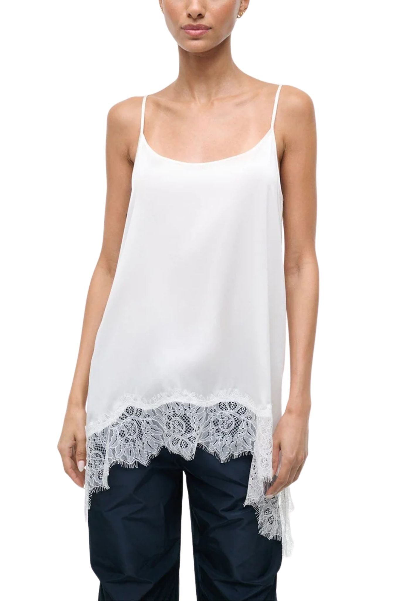 Staud Chloe Silk Cami - Vermillion