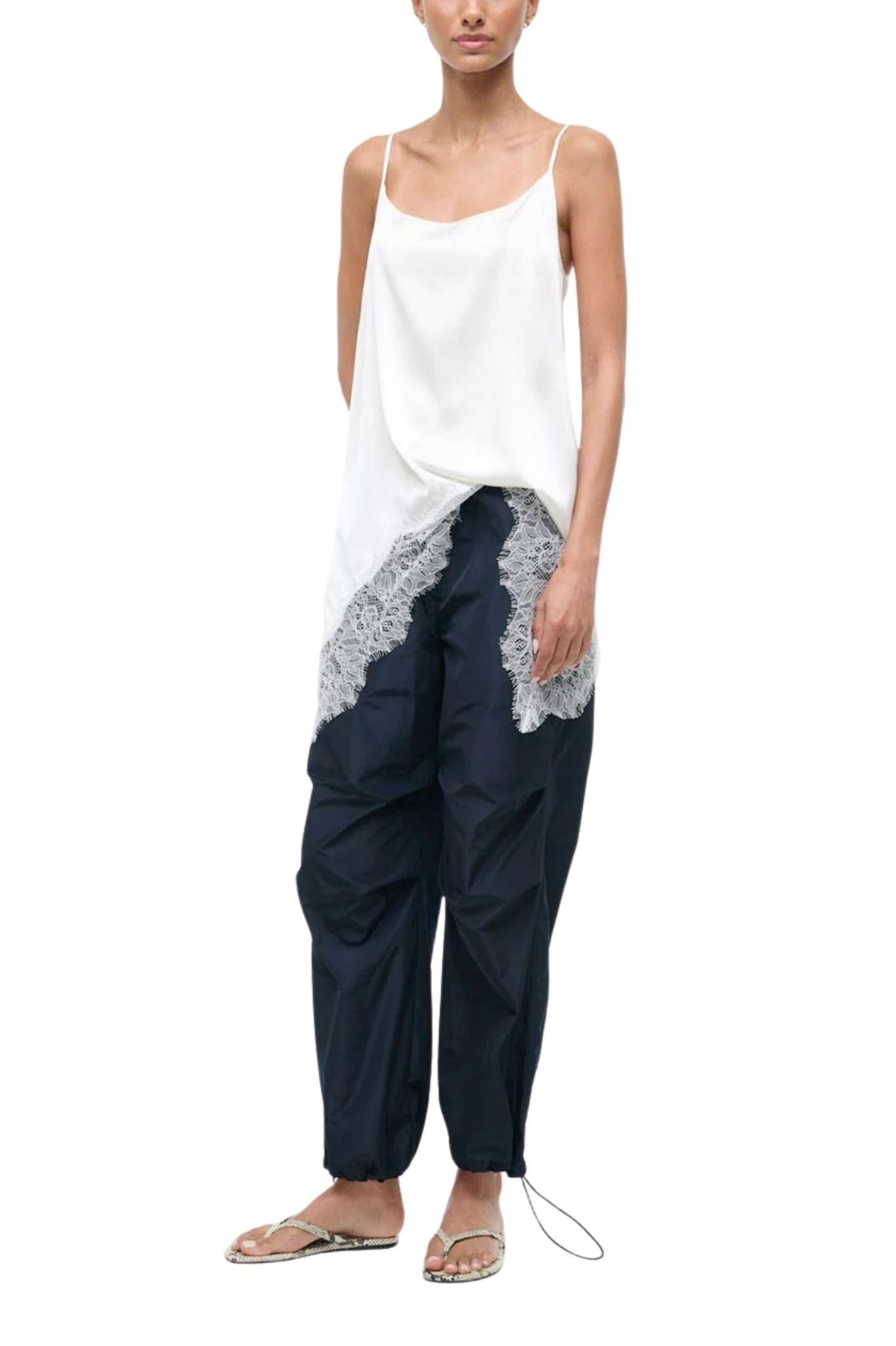 Staud Chloe Silk Cami - Vermillion