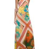 Staud Cubism Dress - Vermillion