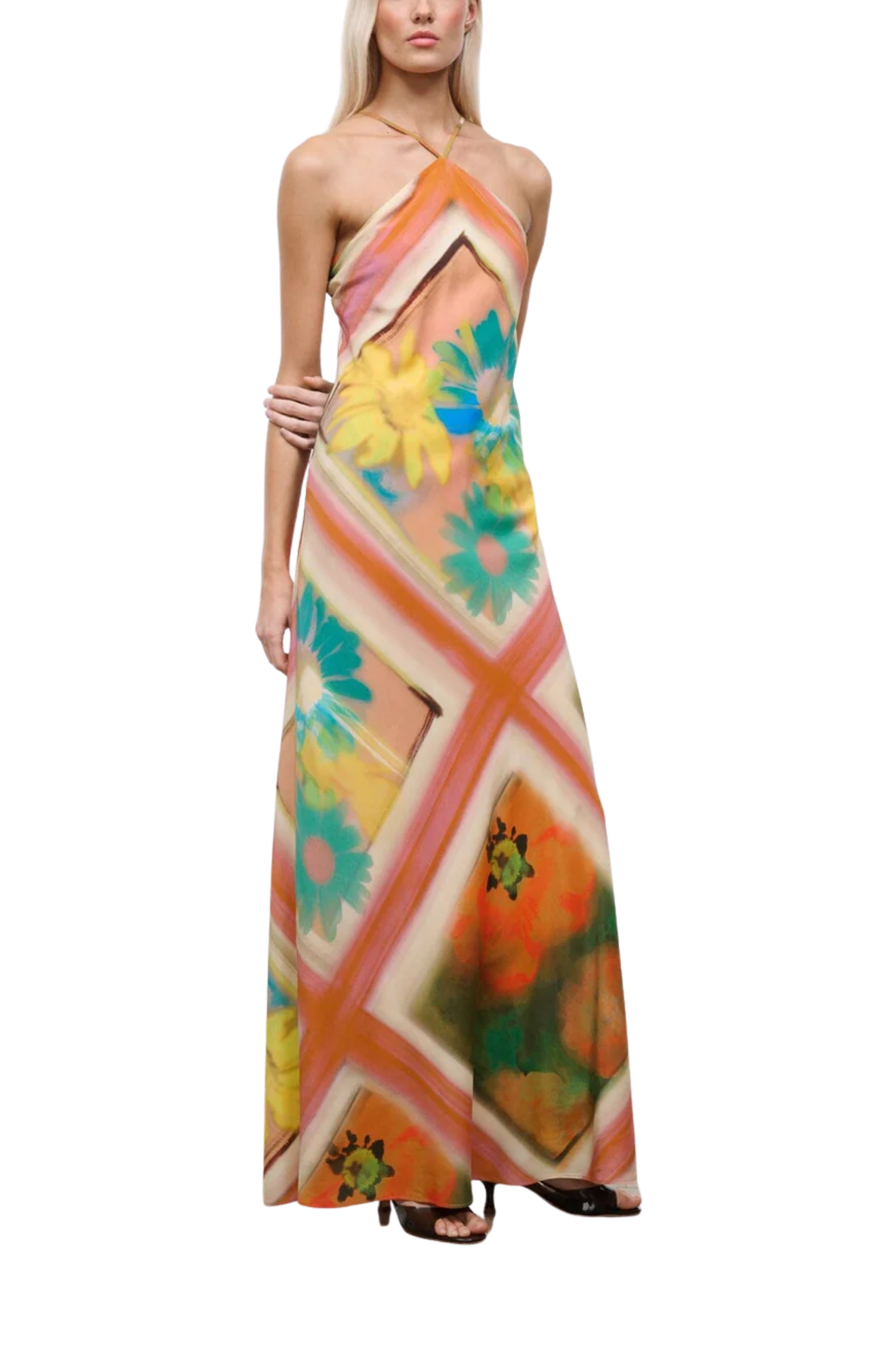 Staud Cubism Dress - Vermillion