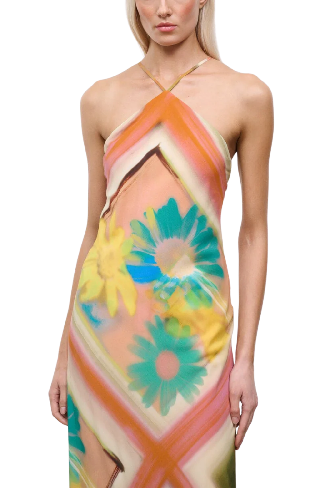 Staud Cubism Dress - Vermillion