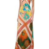 Staud Cubism Dress - Vermillion