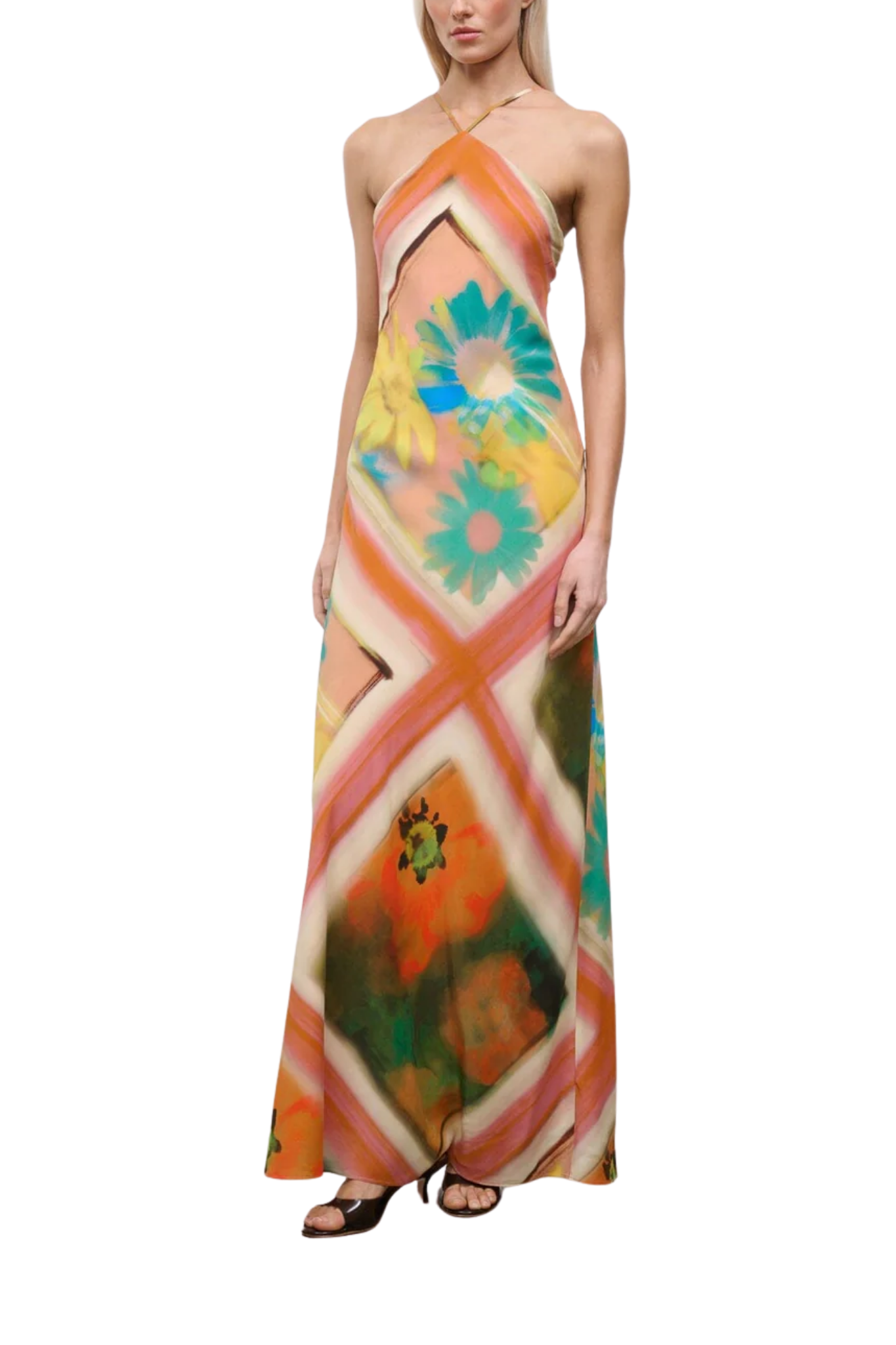 Staud Cubism Dress - Vermillion