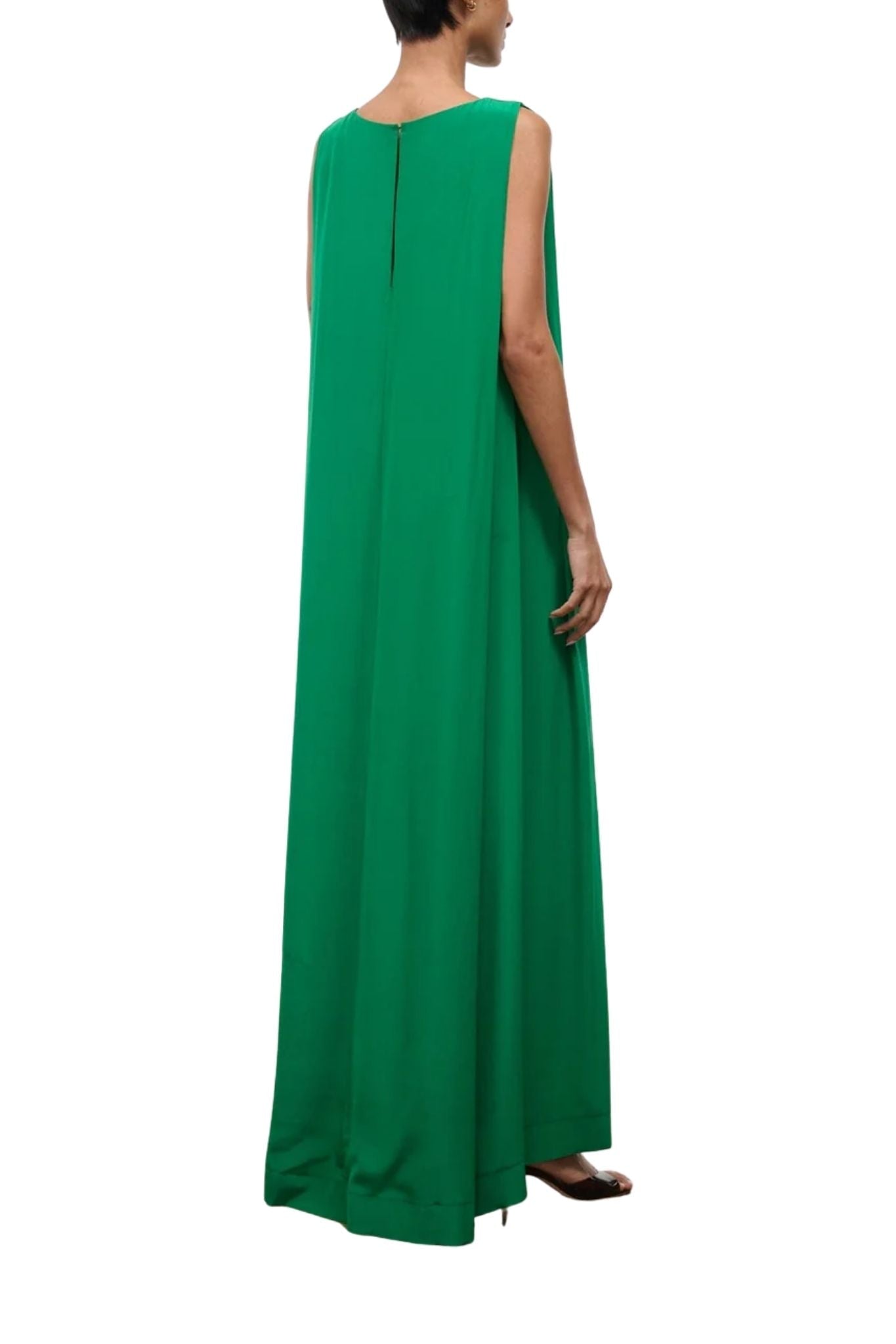 Staud Dalia Silk Dress - Vermillion