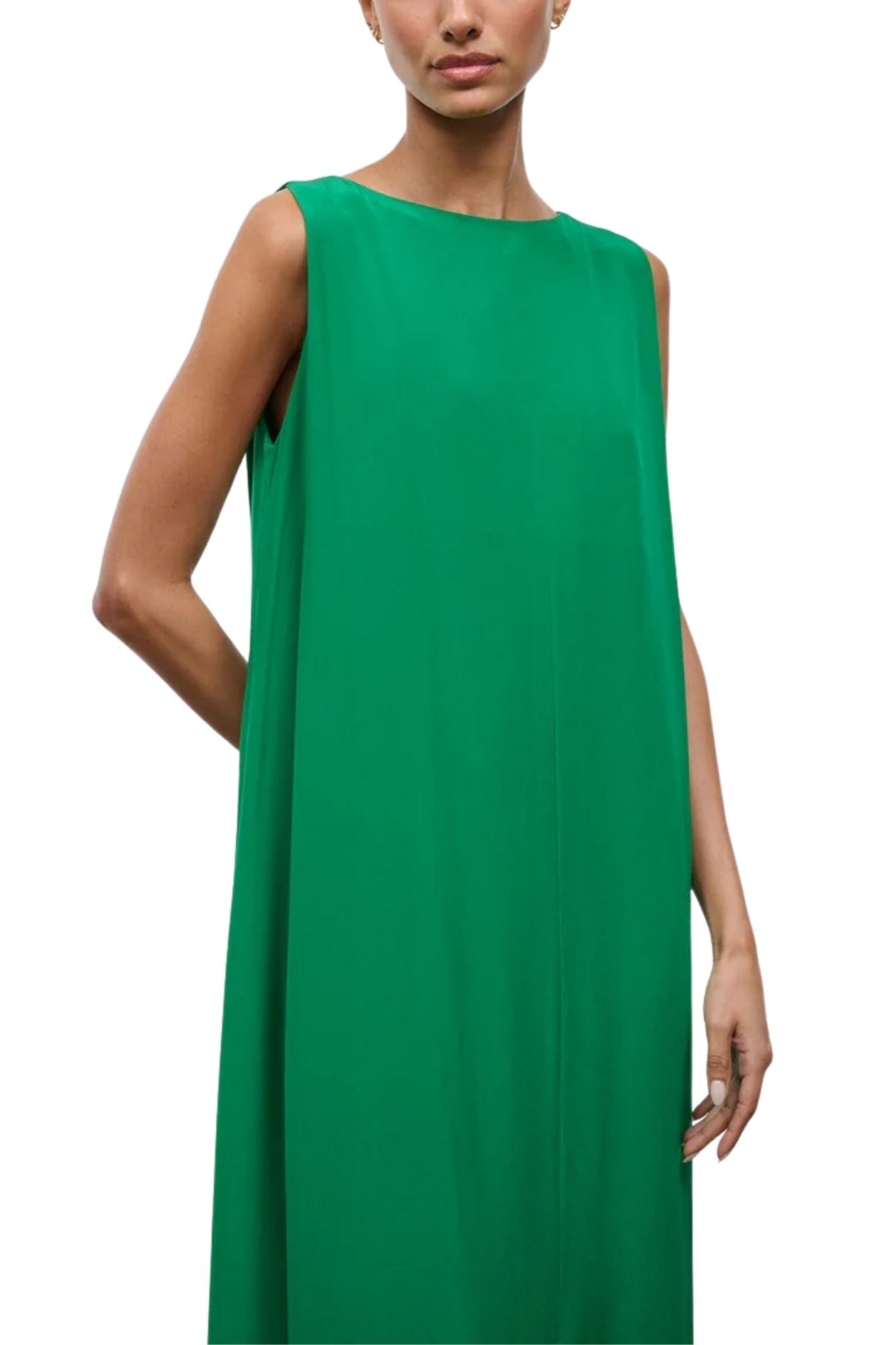 Staud Dalia Silk Dress - Vermillion