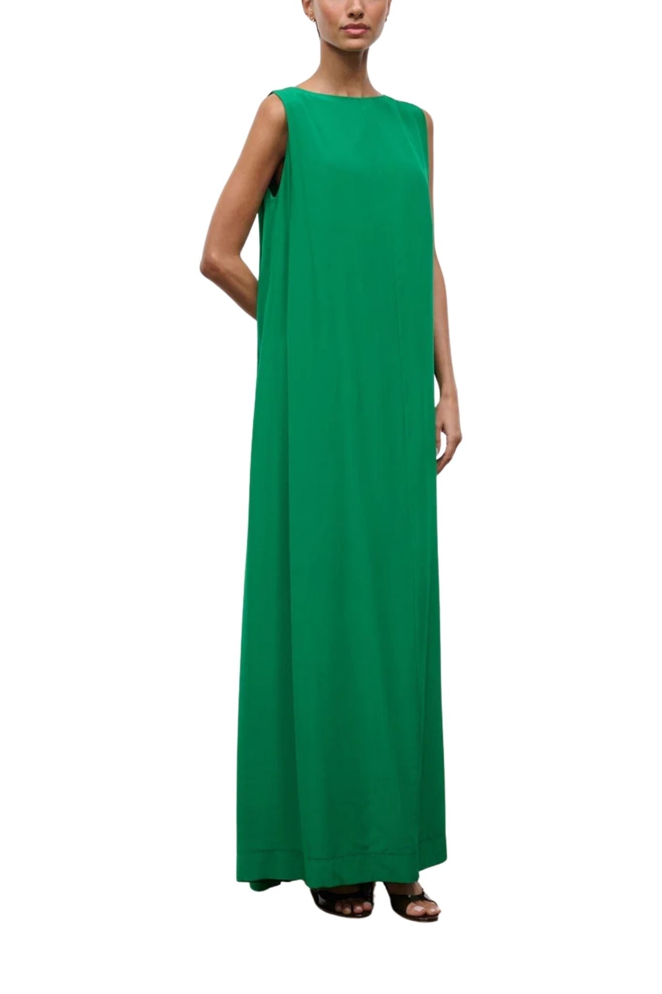 Staud Dalia Silk Dress - Vermillion