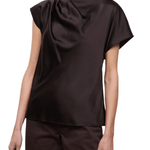 Staud Davina Silk Top - Vermillion