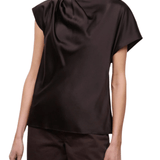 Staud Davina Silk Top - Vermillion