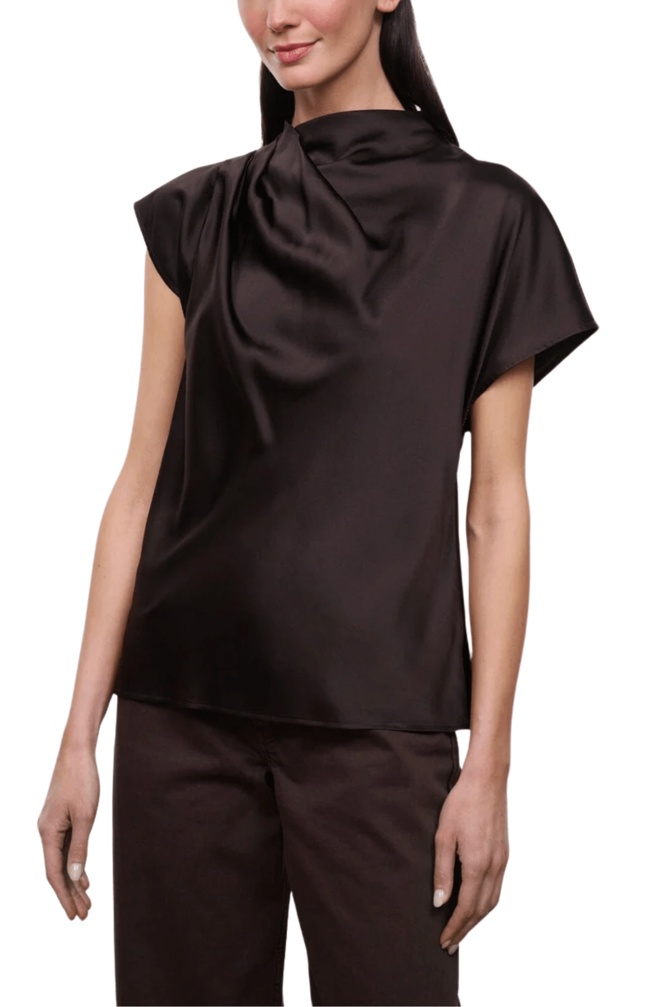Staud Davina Silk Top - Vermillion
