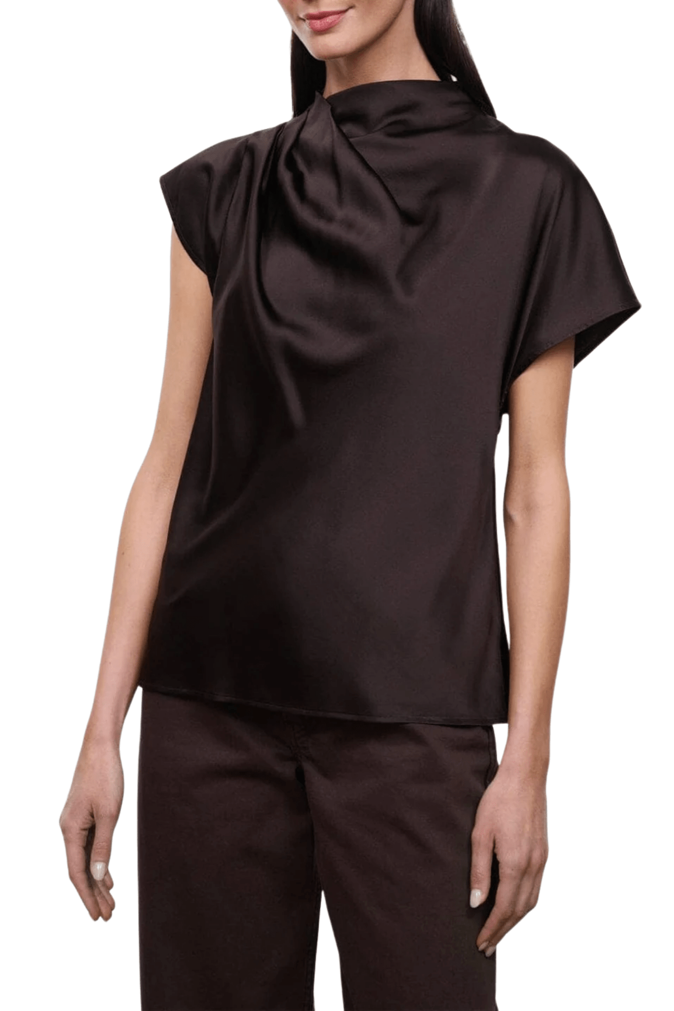 Staud Davina Silk Top - Vermillion