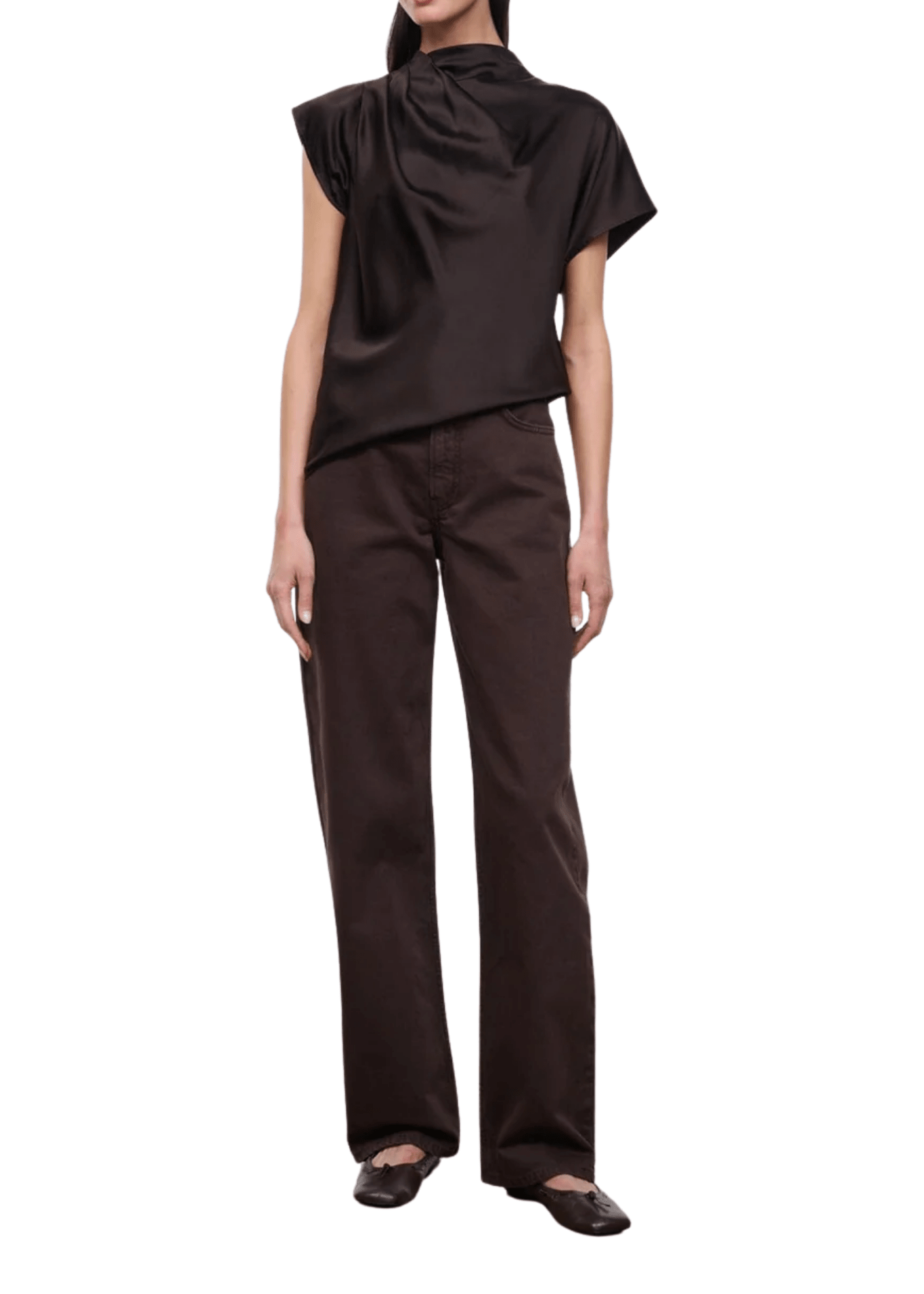 Staud Davina Silk Top - Vermillion