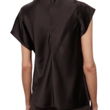Staud Davina Silk Top - Vermillion