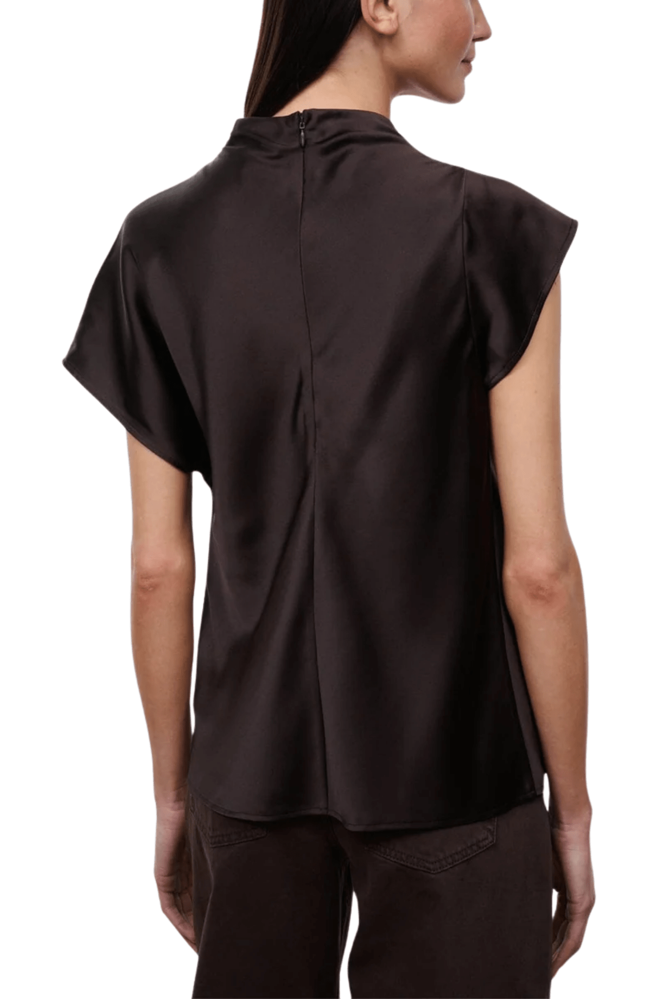 Staud Davina Silk Top - Vermillion