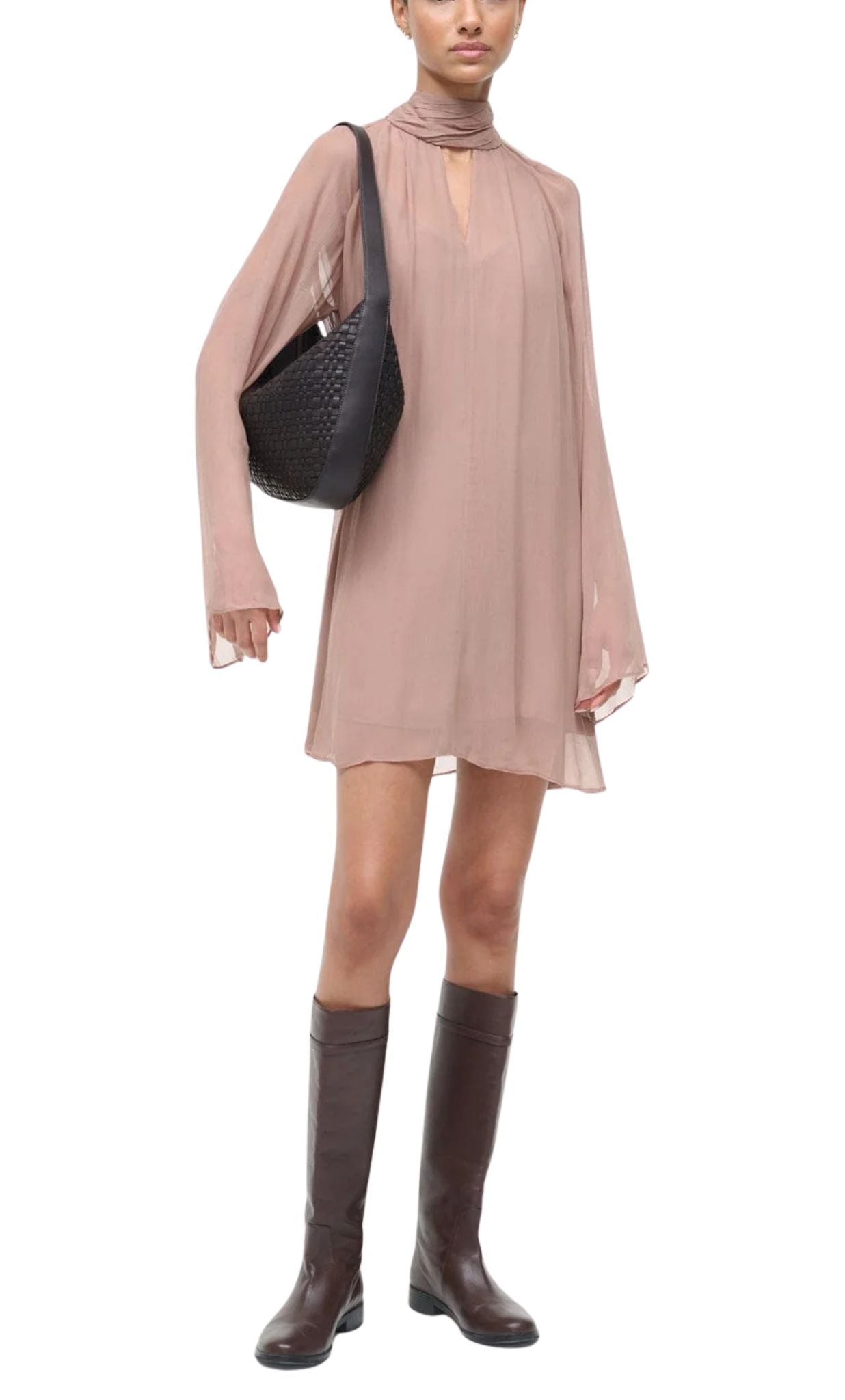 Staud Esther Mini Dress - Vermillion