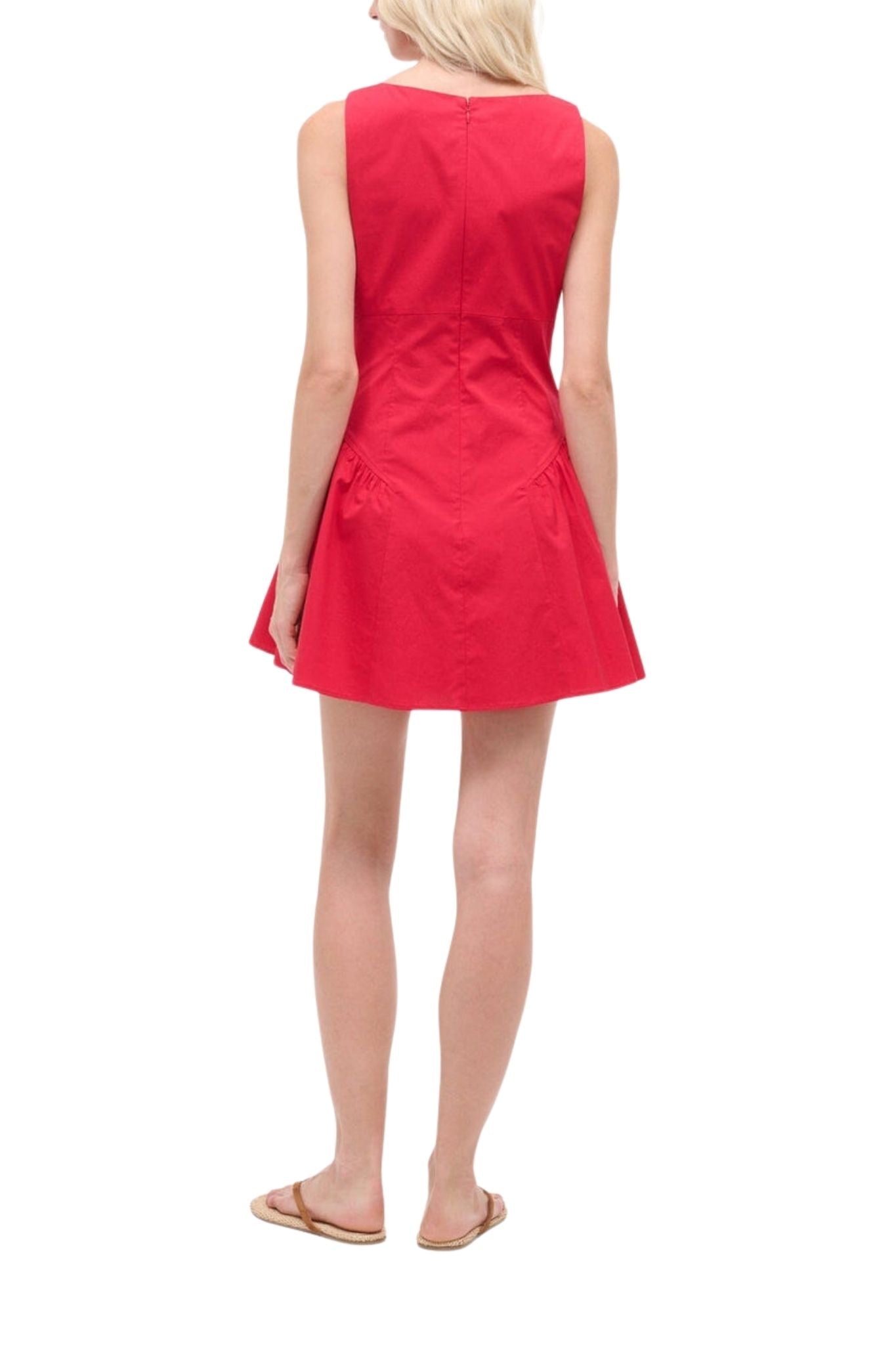 Staud Gwen Mini Dress - Vermillion