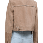 Staud Hugo Suede Jacket - Vermillion