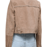 Staud Hugo Suede Jacket - Vermillion