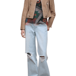 Staud Hugo Suede Jacket - Vermillion
