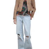 Staud Hugo Suede Jacket - Vermillion