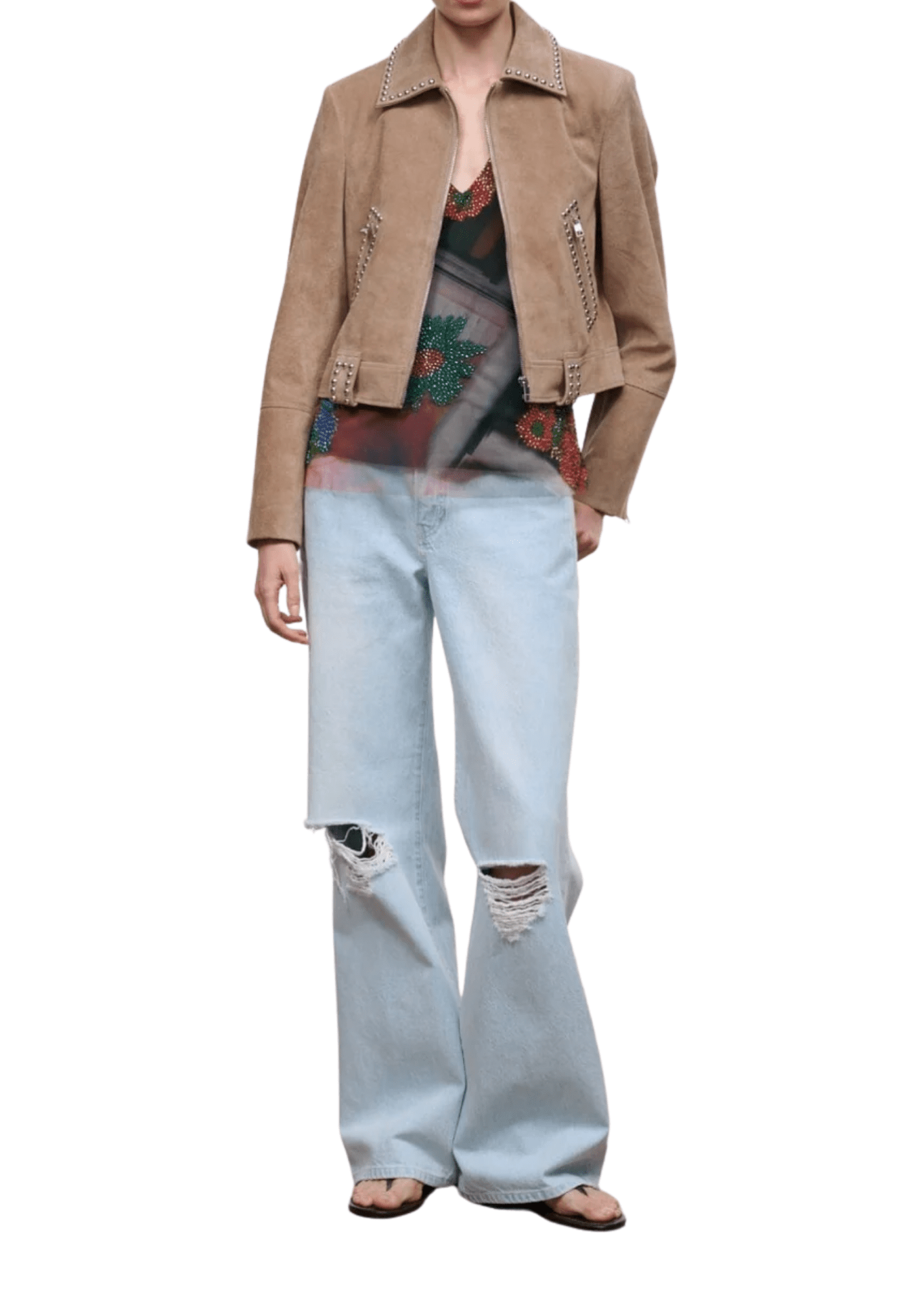 Staud Hugo Suede Jacket - Vermillion