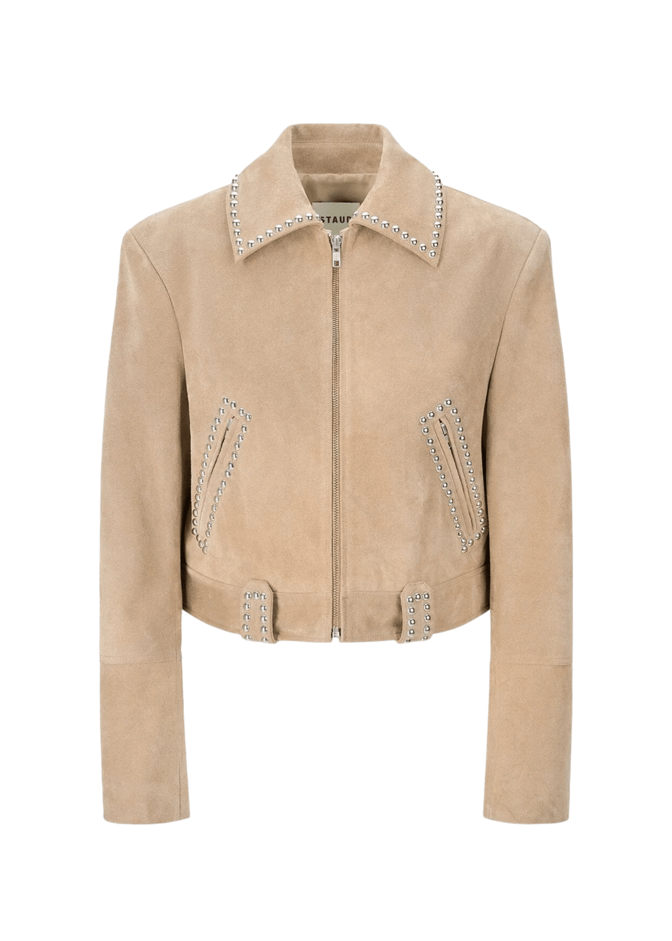 Staud Hugo Suede Jacket - Vermillion