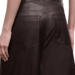 Staud Hunter Leather Culotte - Vermillion