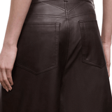 Staud Hunter Leather Culotte - Vermillion