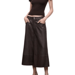 Staud Hunter Leather Culotte - Vermillion