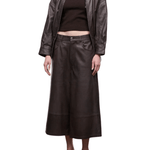 Staud Hunter Leather Culotte - Vermillion