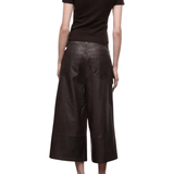 Staud Hunter Leather Culotte - Vermillion